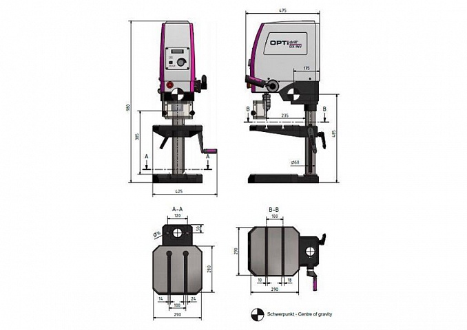 Вертикально-сверлильный станок OPTIdrill DX 15V (220 В) фото