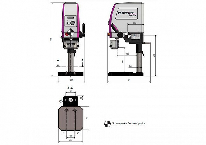 Вертикально-сверлильный станок OPTIdrill DX 13V (220 В) фото