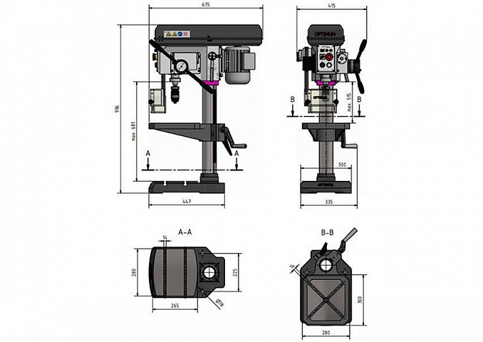 Вертикально-сверлильный станок OPTIdrill  DH 24FT (380 В) фото